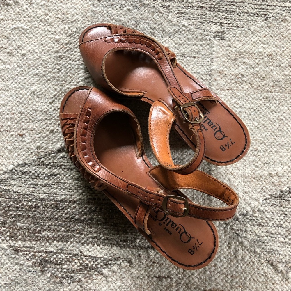 Vintage 70s Wood Wedges